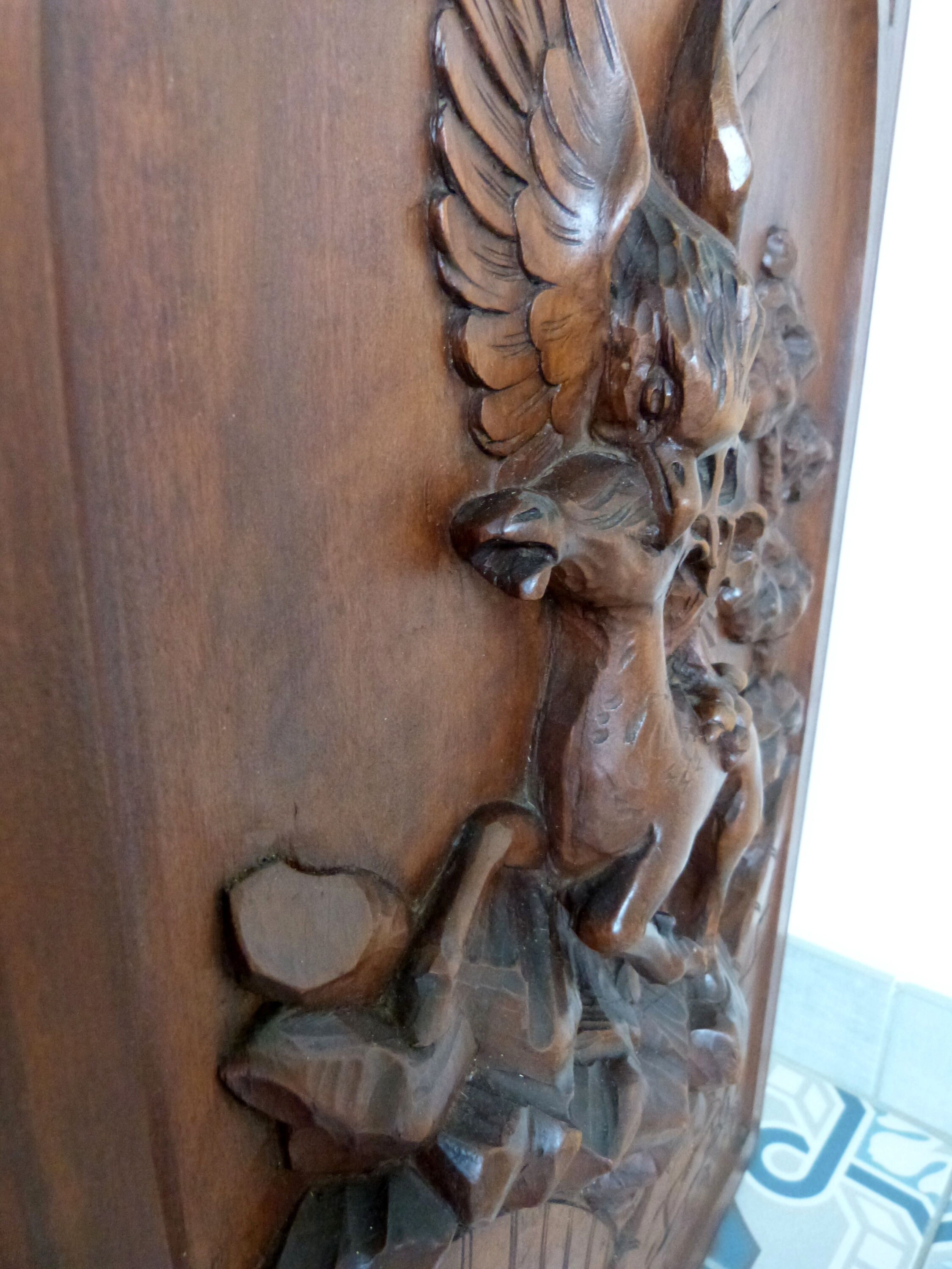 Antiguo panel de madera de la pared de decoración colgante w | Etsy