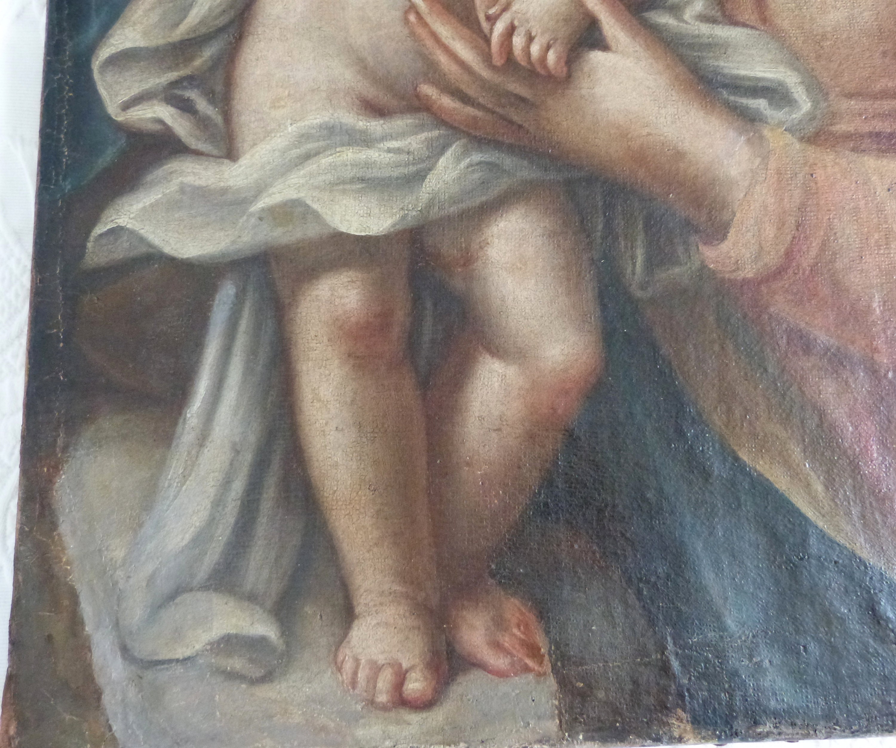 BIG Antique French Religious Oil Painting on Canvas, 1700s W Holy Virgin  Mary Madonna W Child Jesus, Devotional Wall Art Church Decor - Etsy UK