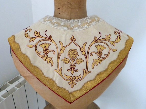 1800～1910s antique french cassock 快い 刺繍タグ付
