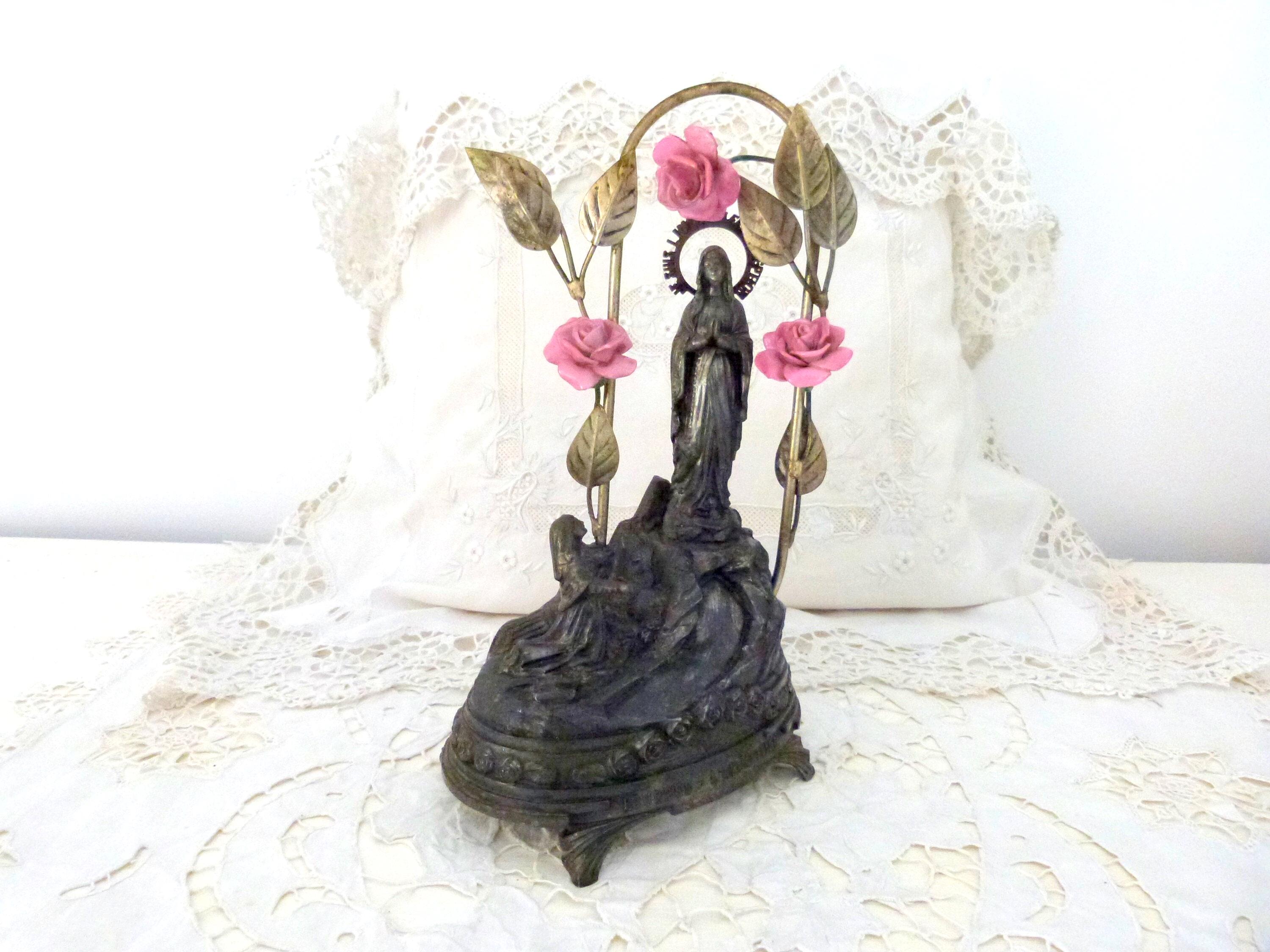希少1点物【LGB・ Le Grand Bleu】アンティークオーナメントラック Antique French Souvenir of Lourdes Music Box W the Appearance Our