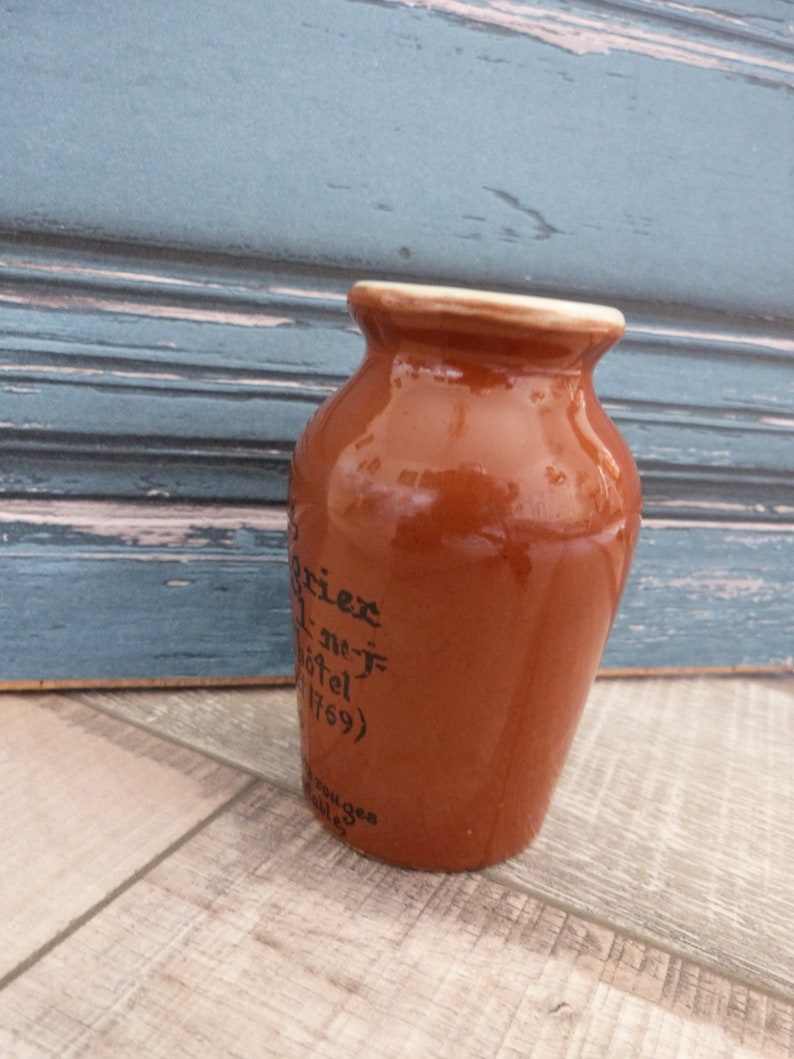 Antique French mustard Maille mustard pot jar brown glazed Etsy