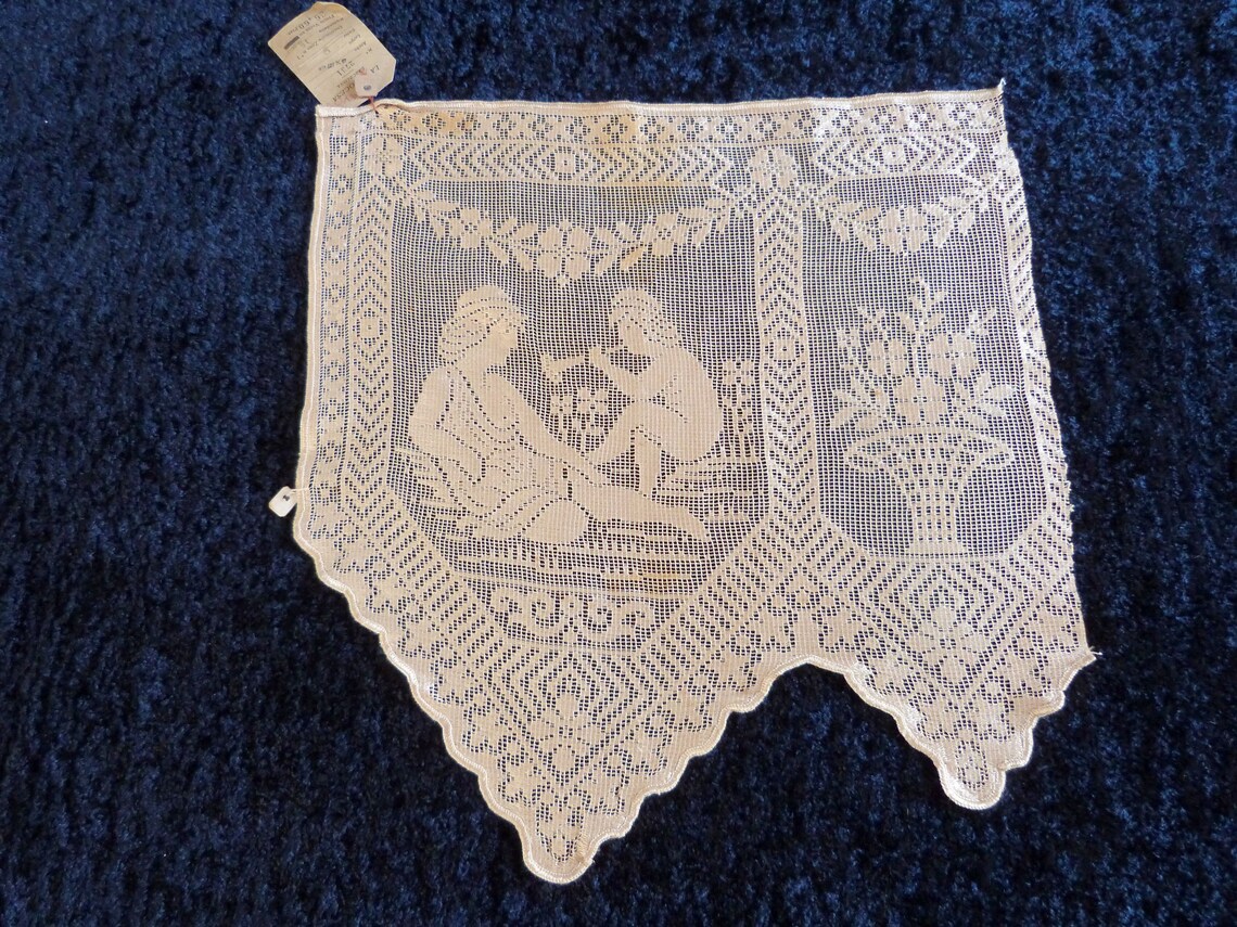 Spanische antike Ecru Spitze Fenster blind Baldachin Etsy