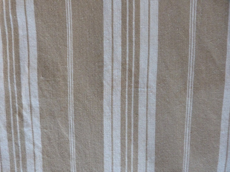Vintage Linen Mattress Ticking French Ticking Stripe Fabric Etsy