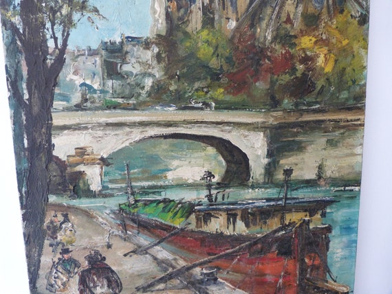 ヴィンテージ フランス 油絵 サイン入り アンドレ・ベッセ ノート