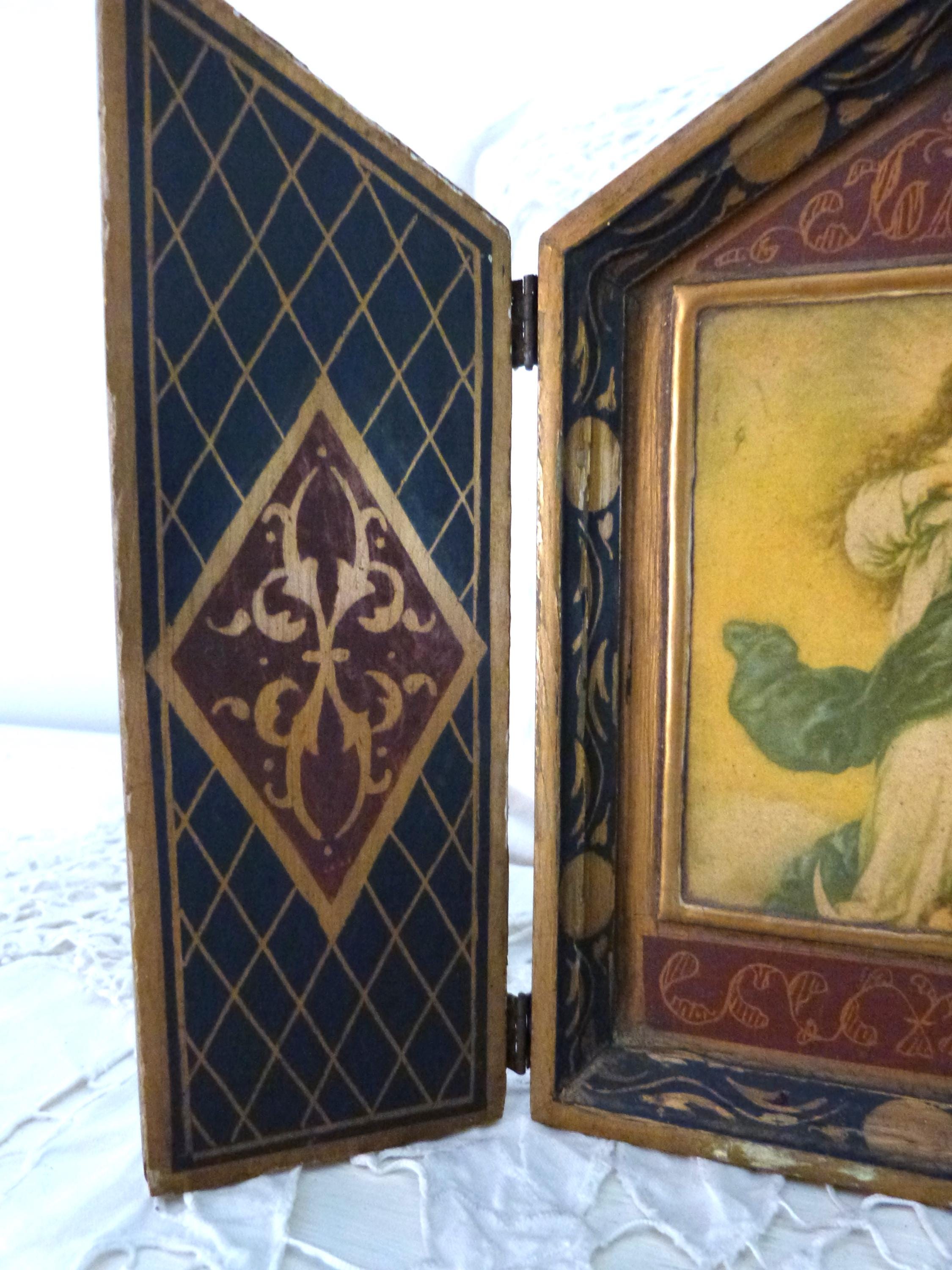 Antique Florentine Italian Triptych Immaculated Conception Madonna ...