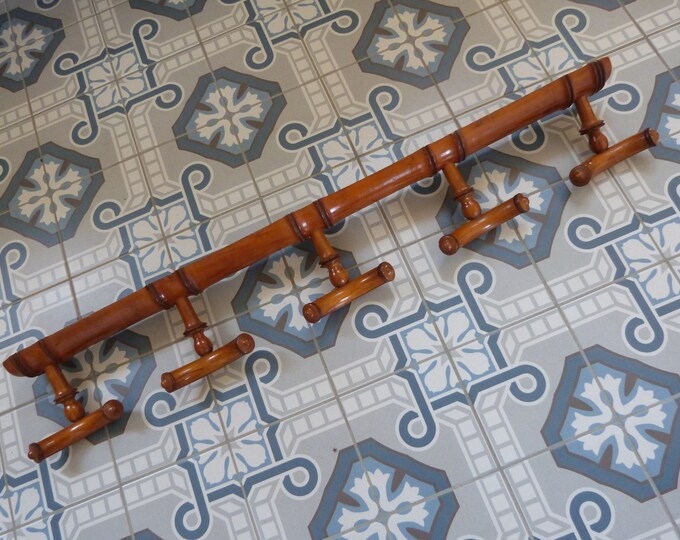 French Antique Coat Rack Peg Hook Hat Rack Carved Wooden Wall Etsy