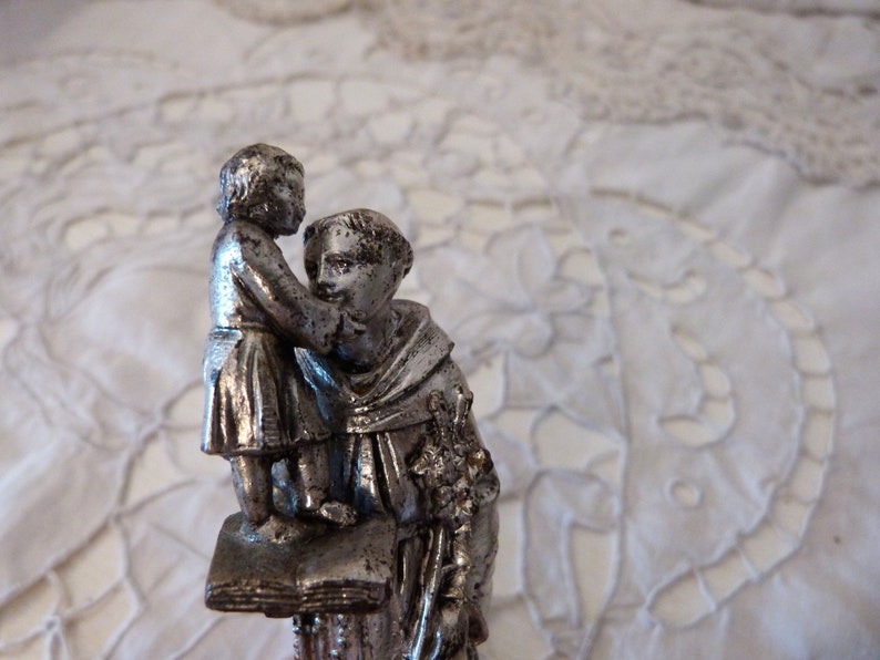 Antique French Religious Statue of Saint Antoine De Padoue | Etsy