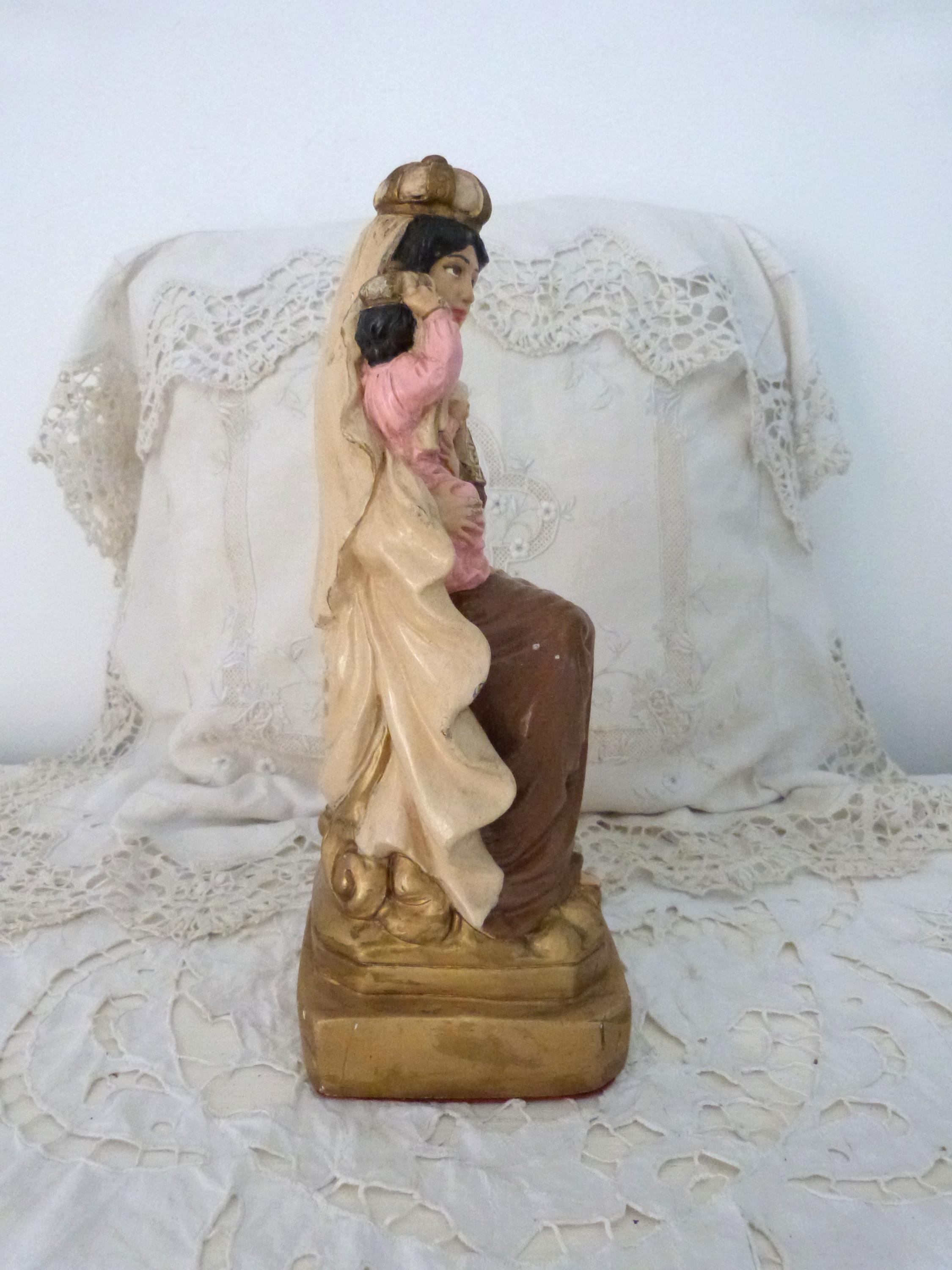 Big Holy Virgin Mary Statue Madonna With Infant Child Jesus Christ ...