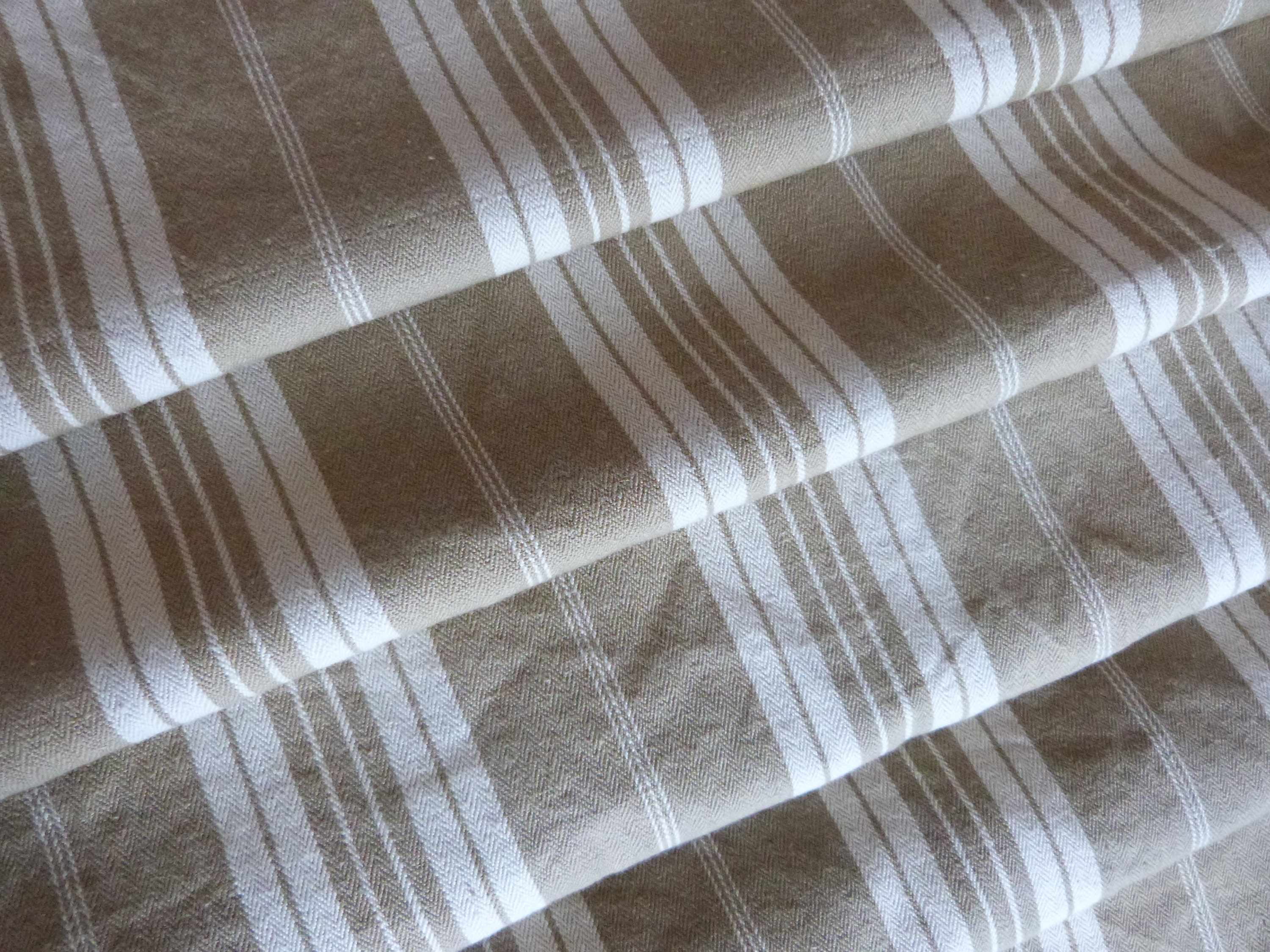 Vintage linen mattress ticking French ticking stripe fabric Etsy