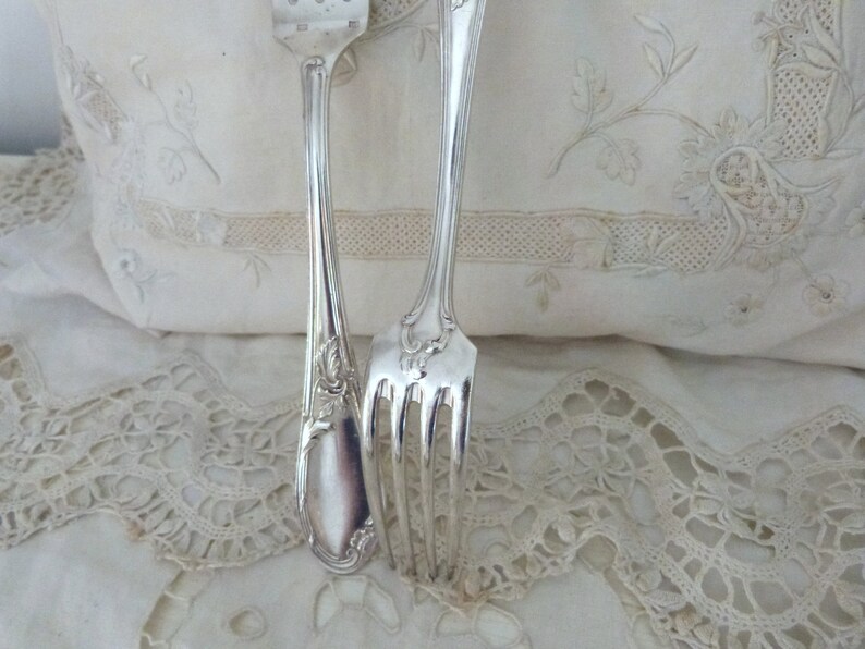 12 Antique French Silverplate Silverware Floral Embossed Etsy
