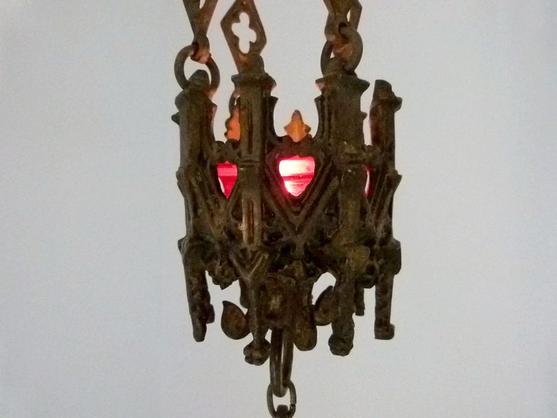 Lampe Ancienne Grecque/russe En Bronze - Thurible Avec Crochet, Années 1920, Occasion Rare