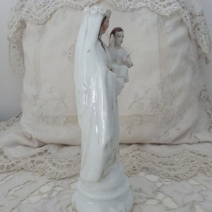Madonna With Child Jesus Holy Virgin Mary Gilded Porcelain Statue ...