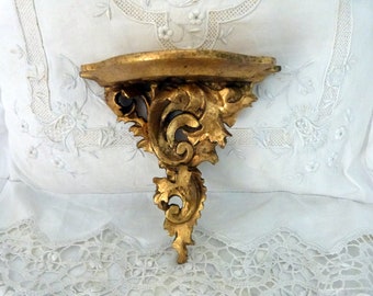 Baroque Style Wall Console Shelf – Aluminum Silver 60x25x13 Cm – Antique Reproduction