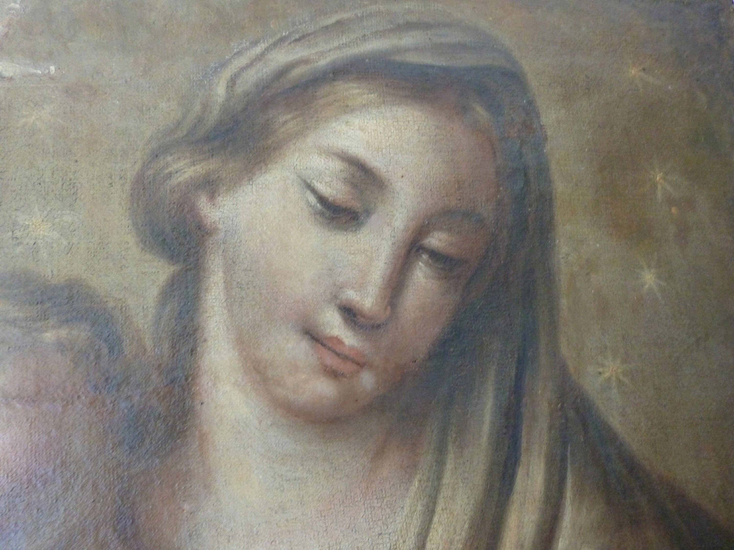 BIG Antique French Religious Oil Painting on Canvas, 1700s W Holy Virgin  Mary Madonna W Child Jesus, Devotional Wall Art Church Decor - Etsy UK