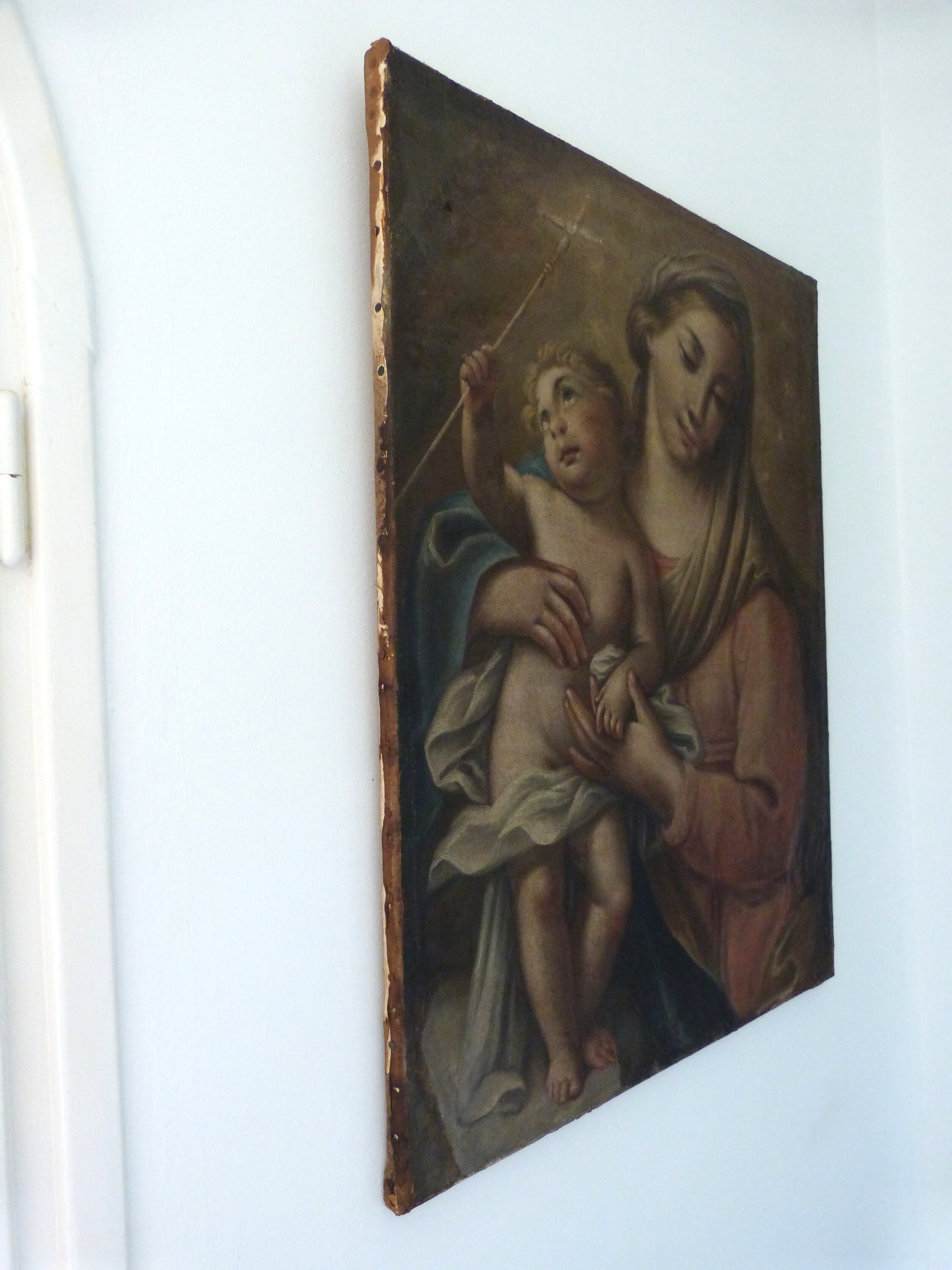 BIG Antique French Religious Oil Painting on Canvas, 1700s W Holy Virgin  Mary Madonna W Child Jesus, Devotional Wall Art Church Decor - Etsy UK