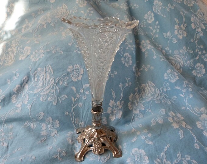 Antique French Glass Vase Dining Table Centerpiece Flower Vase Etsy