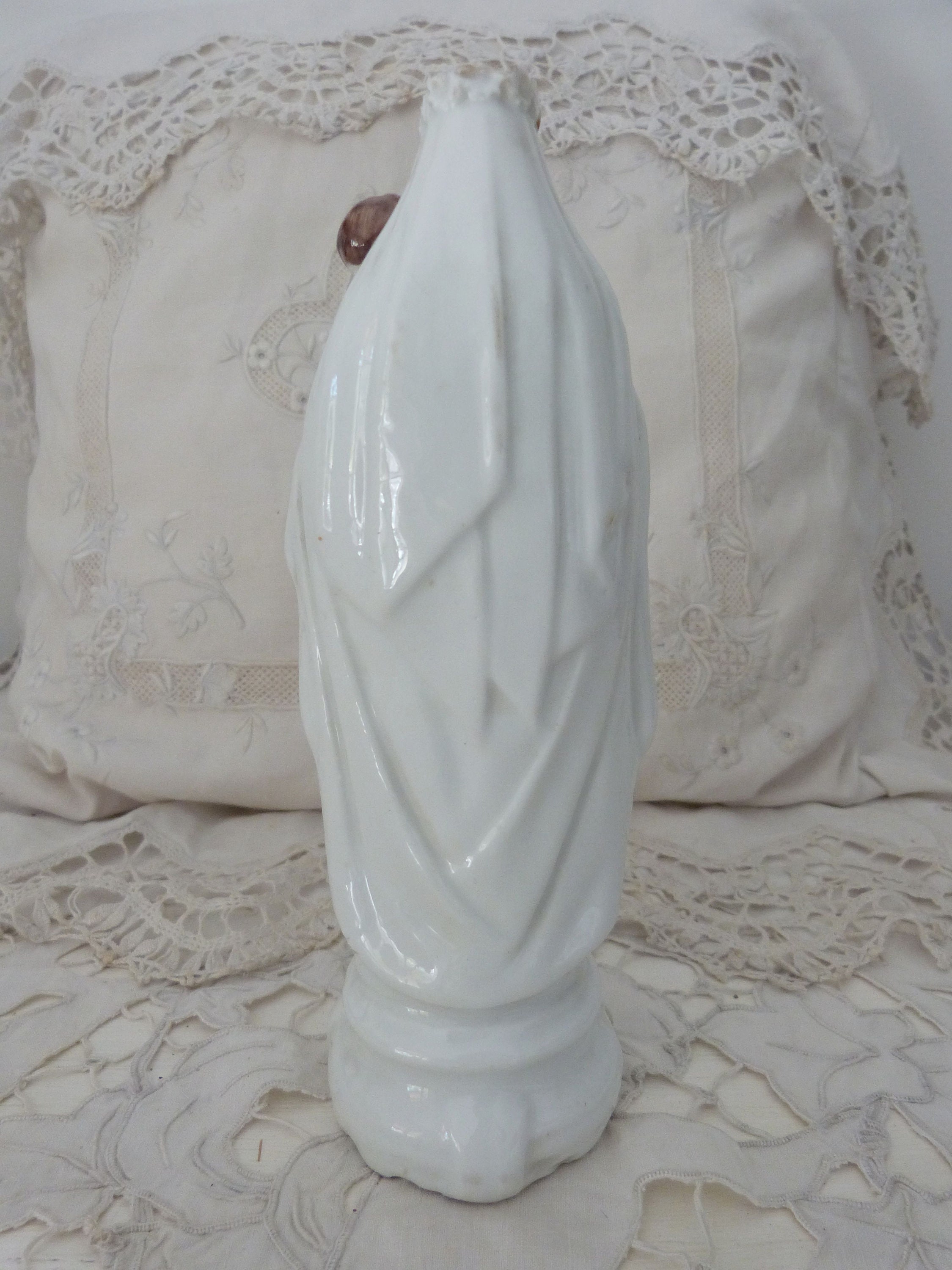 Madonna With Child Jesus Holy Virgin Mary Gilded Porcelain Statue ...