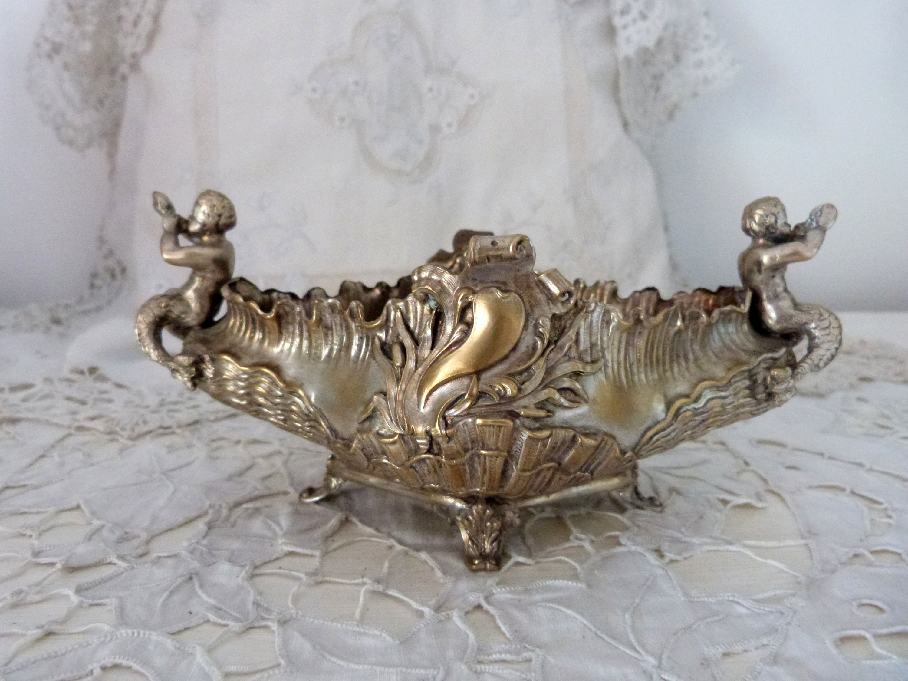 フランス アンティークロココ装飾 ジャルディニエール 小さめサイズ