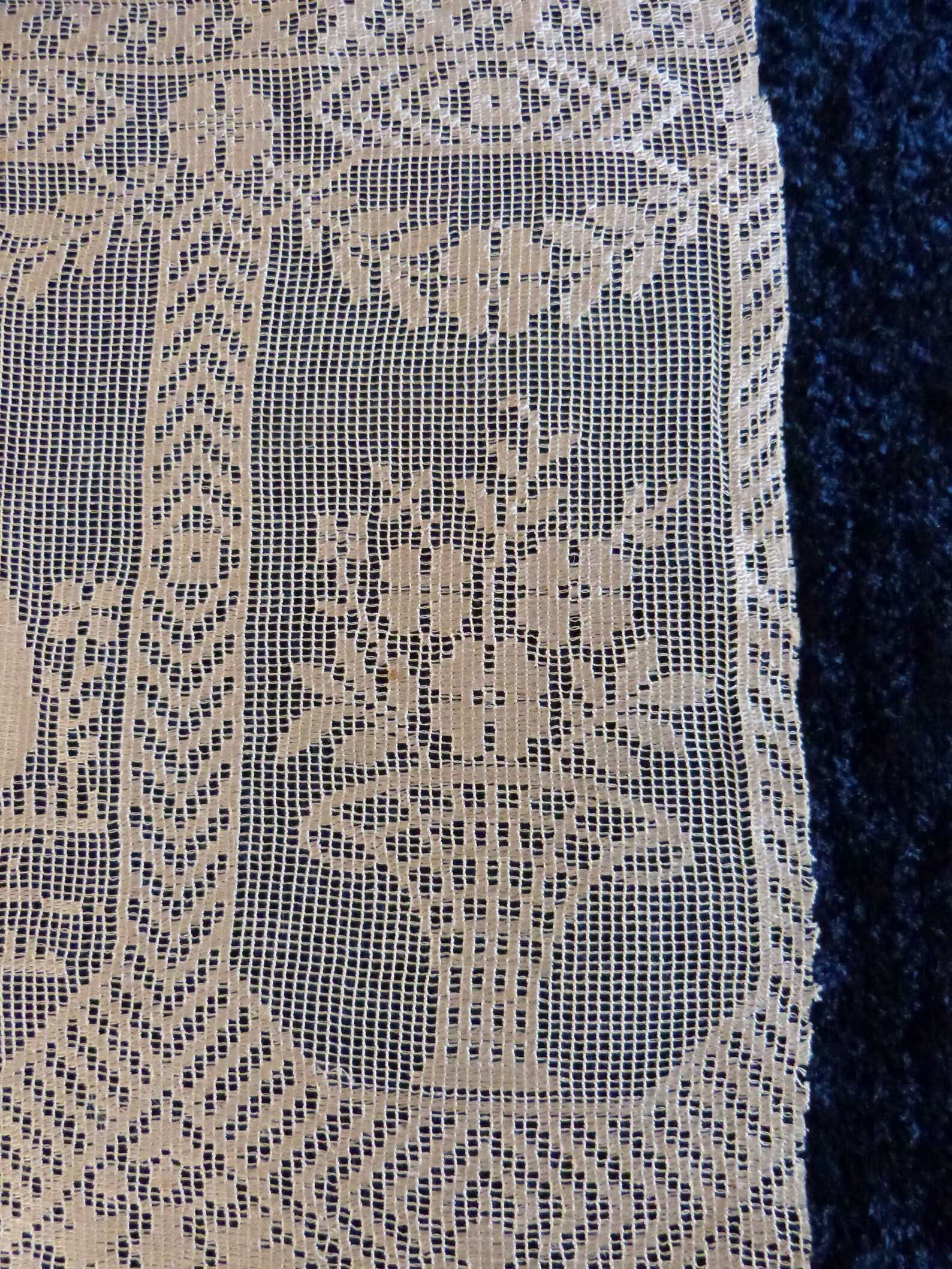 Spanische antike Ecru Spitze Fenster blind Baldachin Etsy