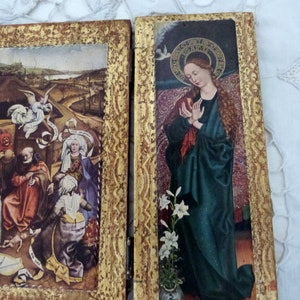 Antique Florentine Italian Triptych Madonna W Child Jesus Nativity ...