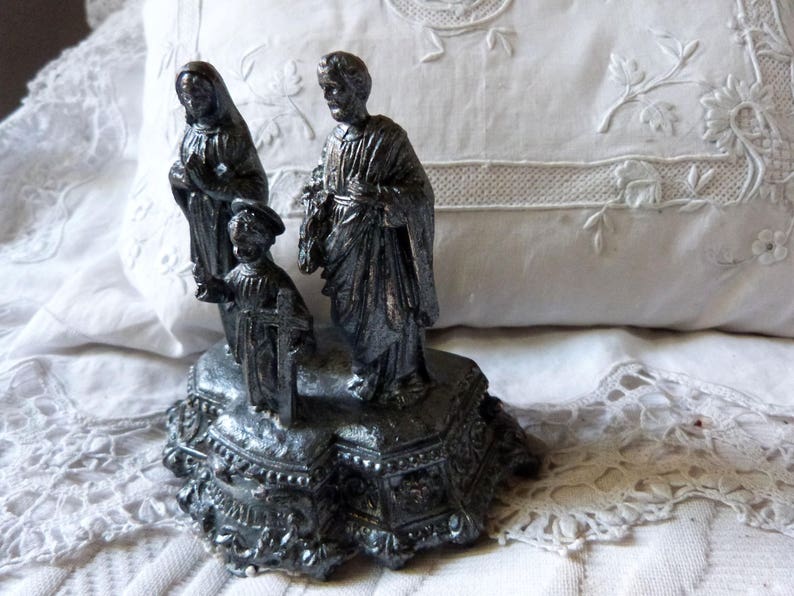 Antieke Franse Heilige Heilige Familie beeld afbeelding w kind | Etsy