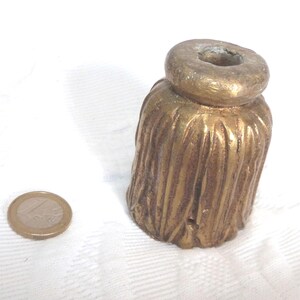 Antique French gilded bronze curtain pull weight blind pull for window curtain drapery, LARGE salvaged hardware for window projects