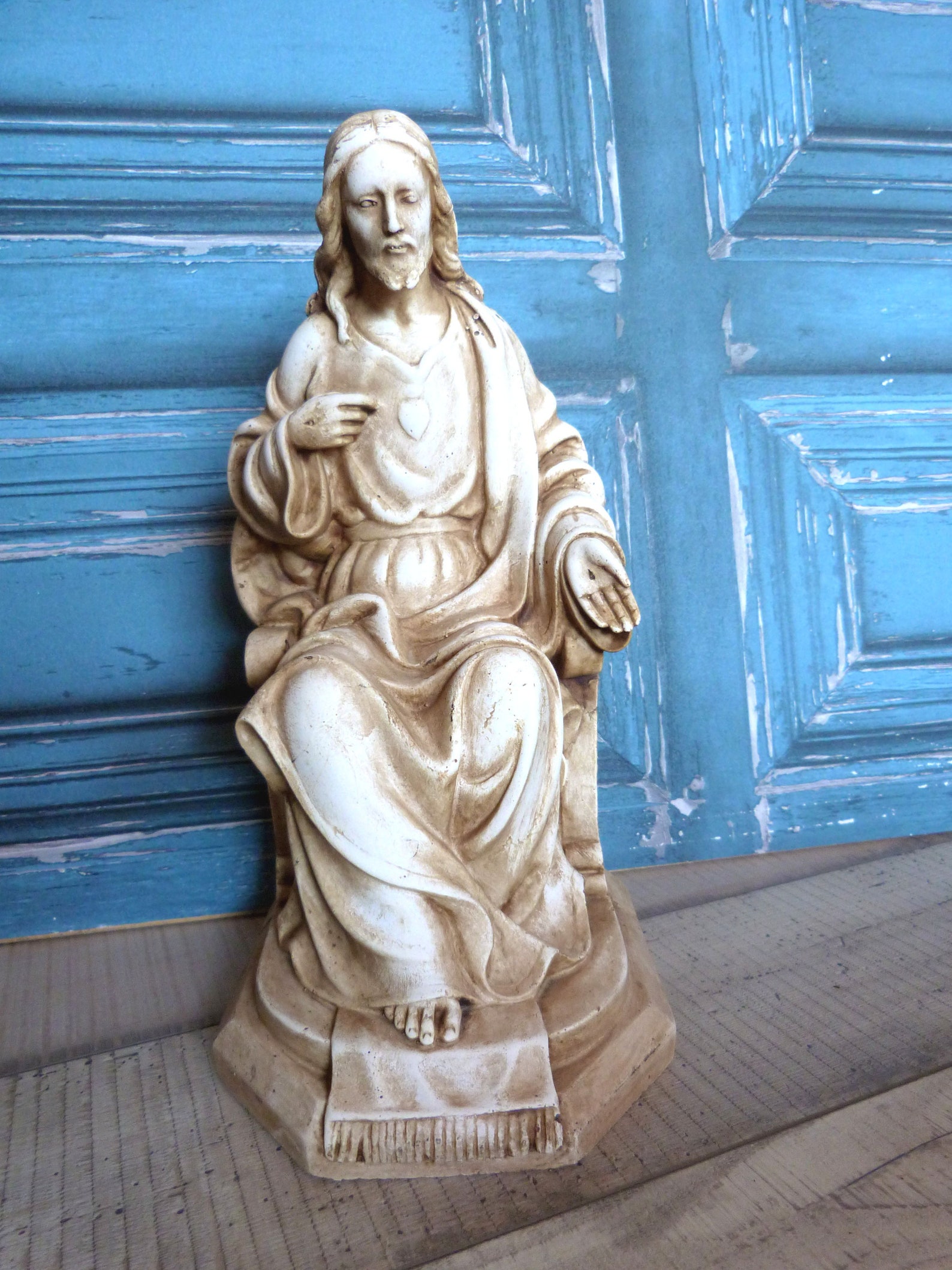 Antique French Religious Mold for Statue Sacred Heart of Jesus Etsy
