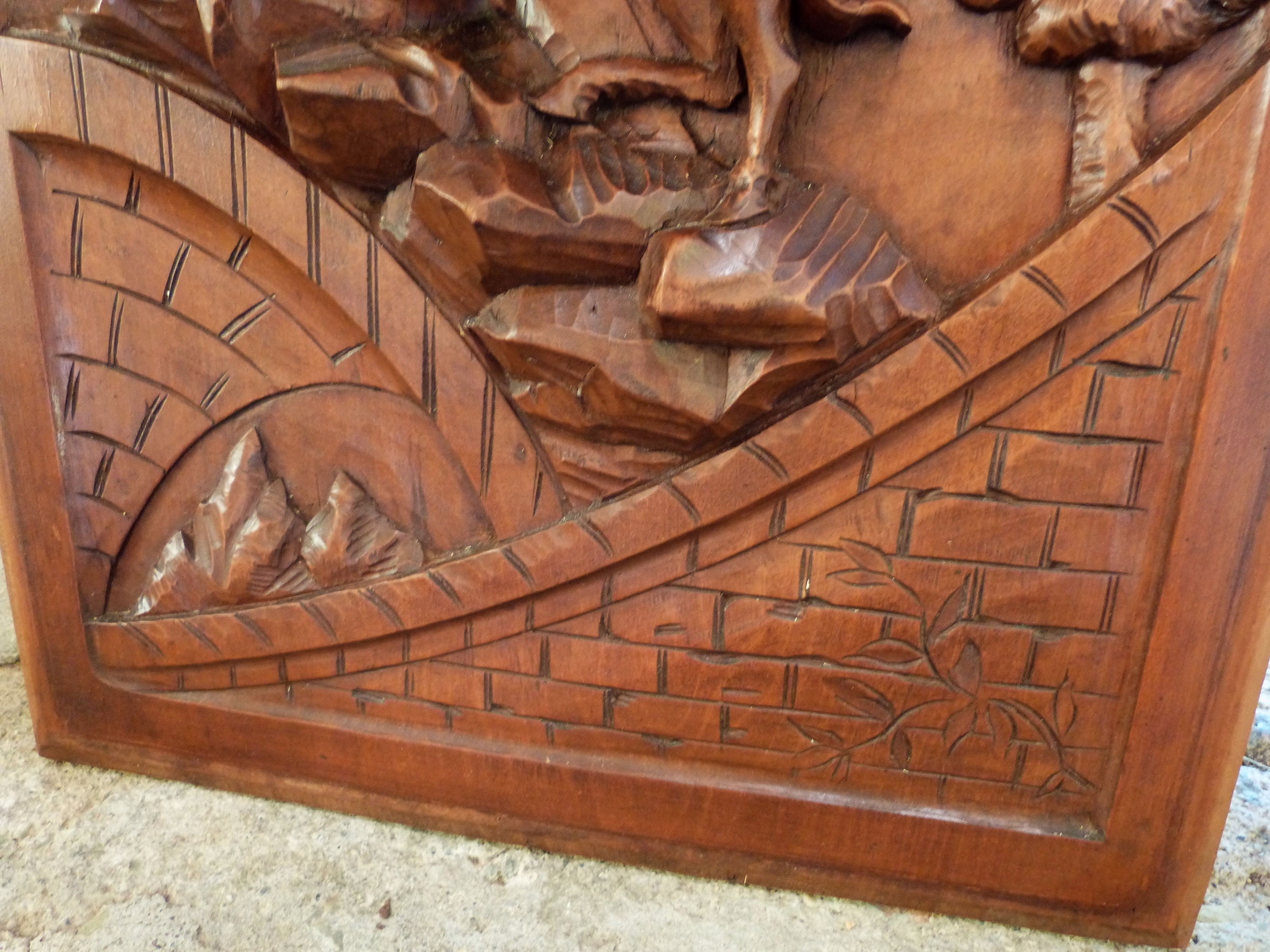 Antiguo panel de madera de la pared de decoración colgante w | Etsy