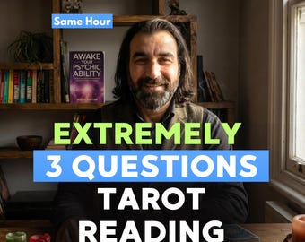 Lectura de tarot detallada de 3 preguntas / Misma hora / Lectura psíquica