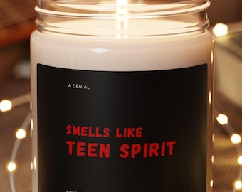 Soy Candle Smells Like Teen Spirit Scented 9oz Jar