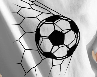 Koszulka z siatką bramkową do piłki nożnej, grafika sportowa dla fanów piłki nożnej, prezent na mecz