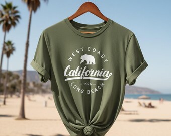 California Bear Logo T-Shirt | West Coast Long Beach Graphic Tee
