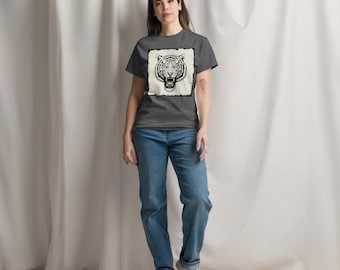 Run Wild Tiger Shirt – Vintage Punk Tiger Graphic Tee | Distressed 80s Streetwear Unisex T-Shirt
