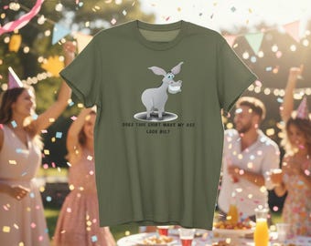 Donkey Illustration Does This Shirt Make My Ass Look Big? Tee | Funny Animal Shirt