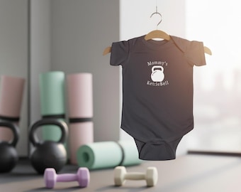Mommy's Kettlebell Infant Bodysuit – Gym Baby Onesie, Workout Parent Apparel
