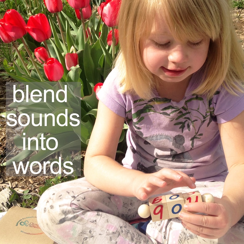 Montessori Phonetic Reading Blocks Learn to Read CVC image 3