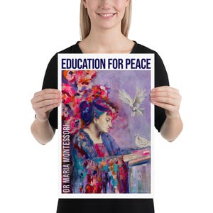 Manifesto per l'educazione alla pace - Dott.ssa Maria Montessori - Sarah Brice Art