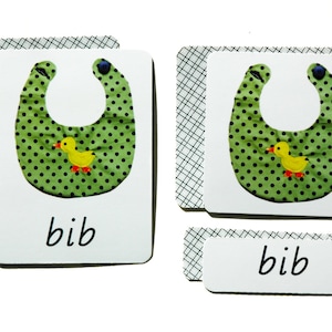 Tarjetas de 3 partes con palabras fonéticas de Quality Montessori - Matches Blocks - Tarjetas didácticas de nomenclatura CVC para lectores principiantes, materiales preescolares