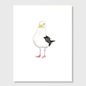 Watercolor bird print, small beach bird art