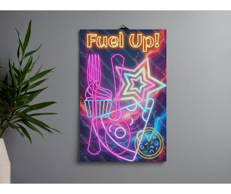Illumination Station | Fuel Up! Poster | VBS Snack Sign | Neon Snack ...