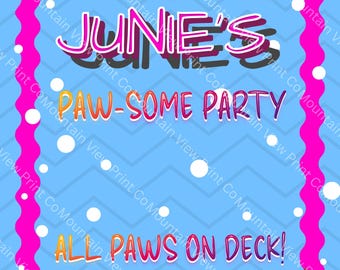Personalized Puppy Birthday Welcome Sign | Custom Party Decor (Digital Download)