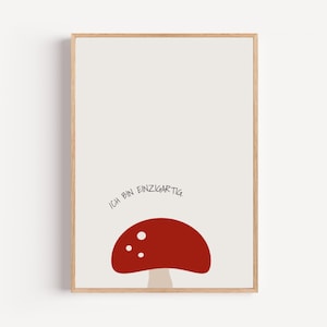 Ich bin einzigartig. | Kinderposter als Download | Mutmacher Poster | Kinderzimmer Deko | Affirmation Kind | Minimal Poster