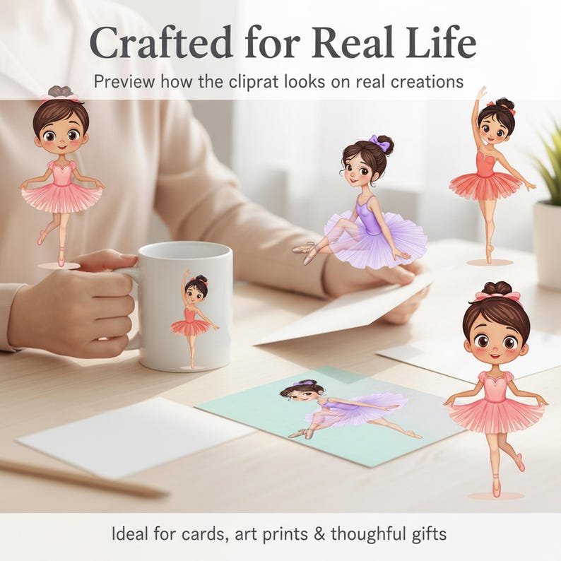 Little Ballerina Clipart Bundle • Girl Ballet Dancer PNG • Cute Baby ...