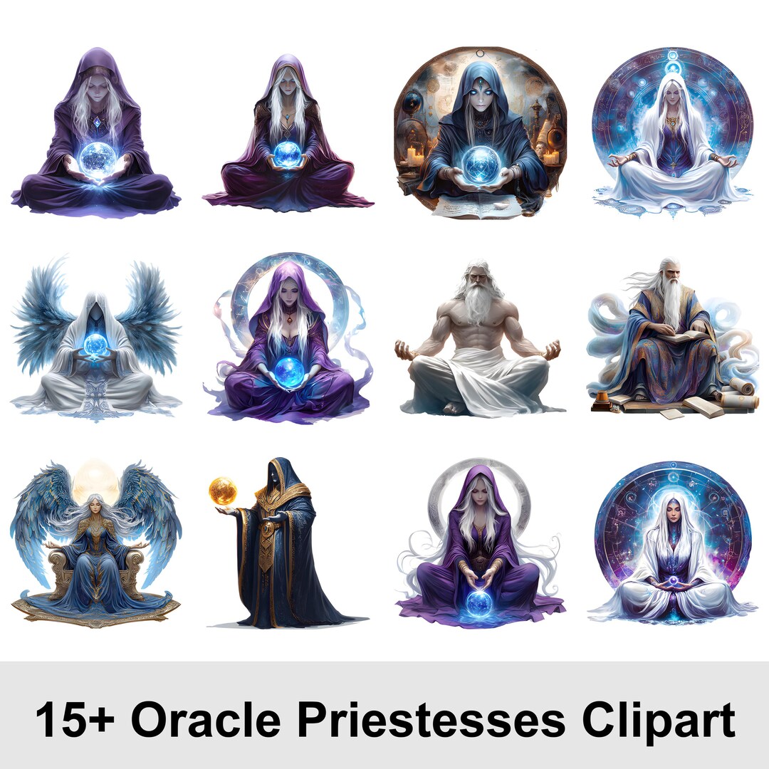 15+ Oracle Clipart Bundle • Mystical Tarot & Divination PNG • Fortune ...