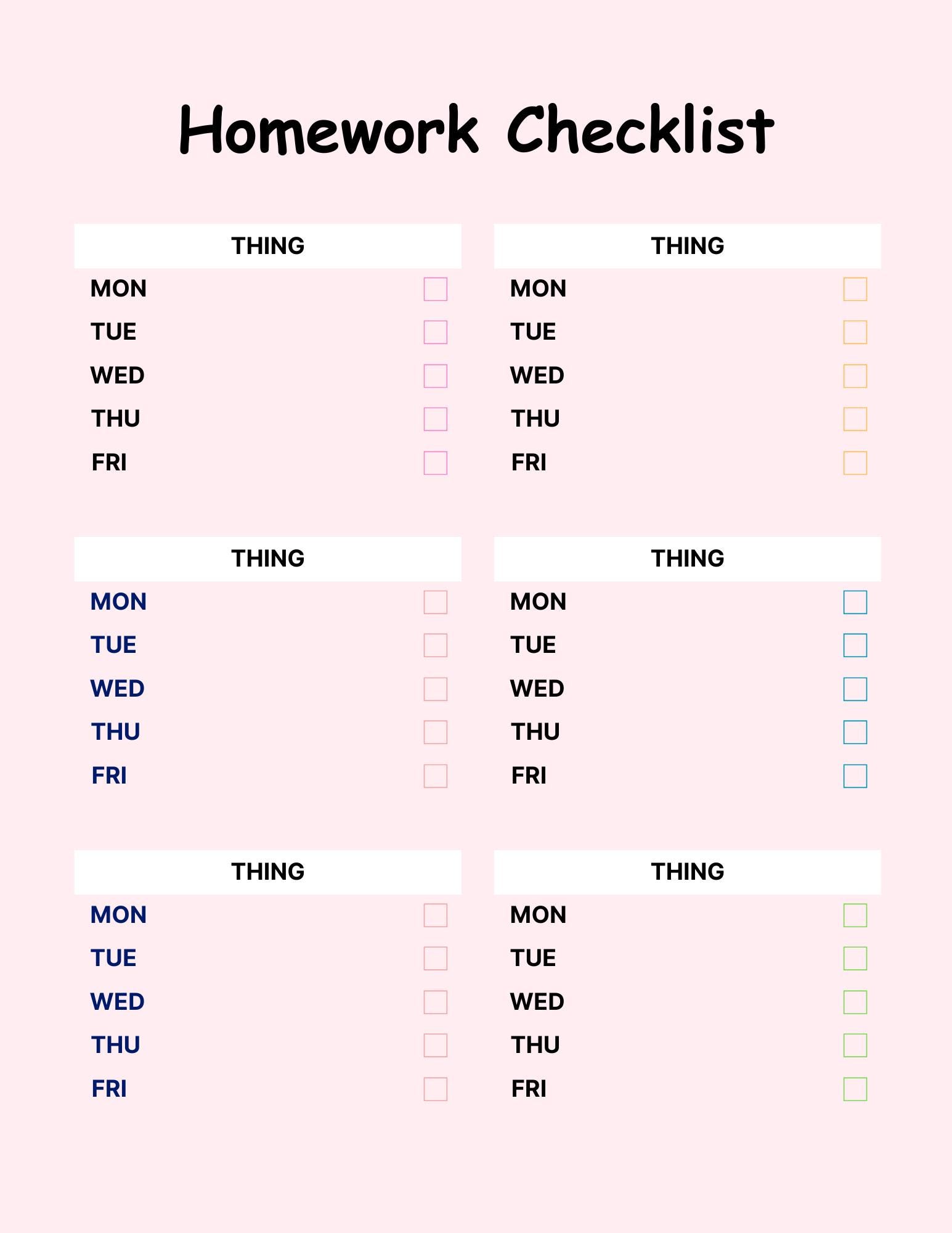 School Planner for Kids Printable 8.5x11 | Student Homework Planner ...
