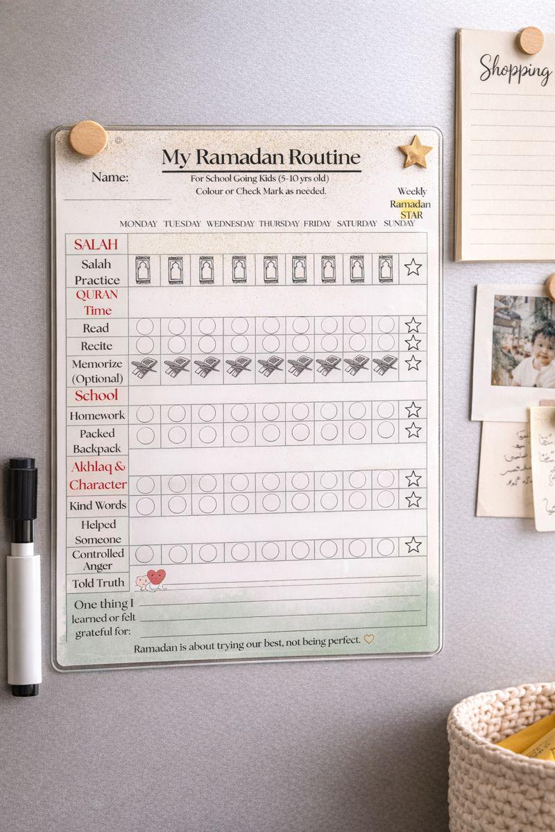 Ramadan Routine Examples Ramadan Routine Chart for Kids – Islamic Planner, Salah, Quran (digital ...