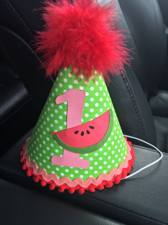 Watermelon Baby 1st Birthday Party Hat Cake Smash Birthday Etsy