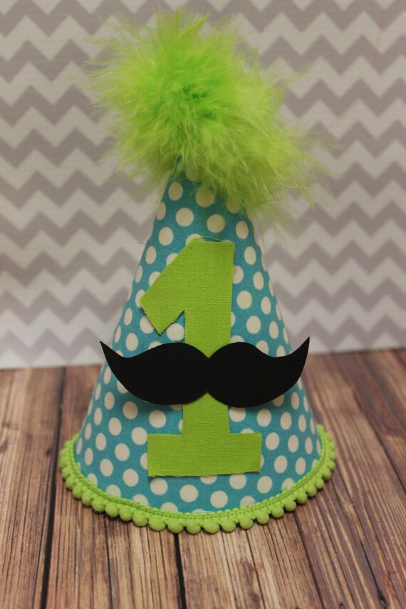 Items similar to Little Man 1st Birthday Party Hat in ...