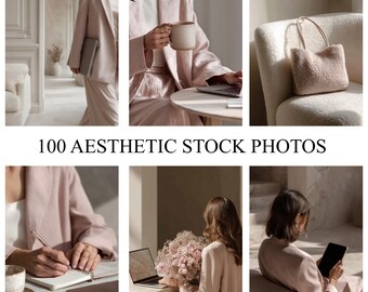 Soft Pink Aesthetic Stock Photos Feminine Branding Images for Instagram, Pinterest, Websites and Marketing