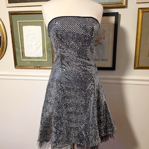Sparkle Black Fit and Flare Dress - Etsy